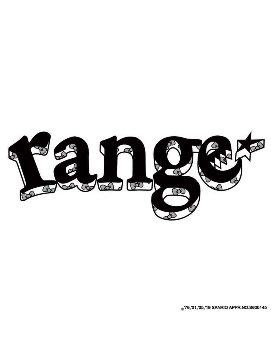 ｄｉｇ ｉｔ V Twitter ハローキティx Range コラボ Rangeロゴにハローキティのトレードマーク リボンをミックス バックは パンクテイストの手書きのキティちゃん ボディカラー 白 黒 ピンク イエローあります