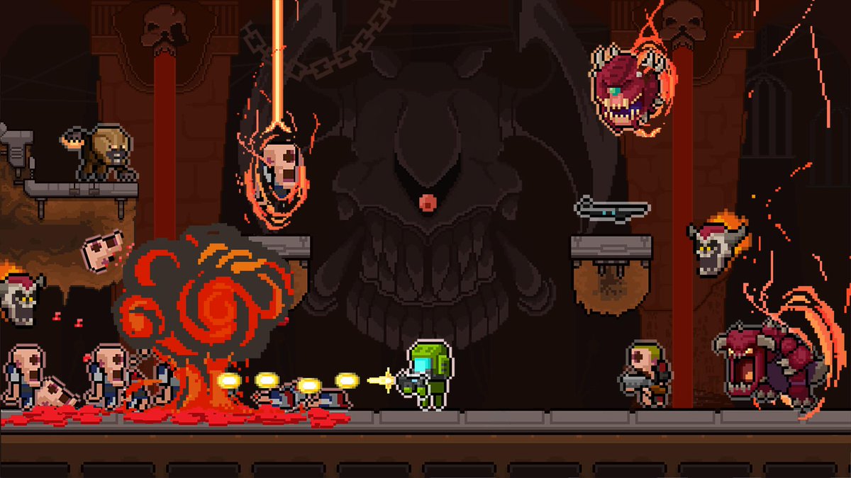 SarkSweet's tweet photo. -2DOOM-
A 2D demake and tribute of the most famous FPS.
Available now.
#indiedev #gamedev #indiegames #videogames #2DOOM #demake #action #platformer #gore #scifi #demons #DOOM #DOOM25 #pixelart
@Valryon
https://t.co/IR0RYcPAqM https://t.co/hdkBAt3vkR