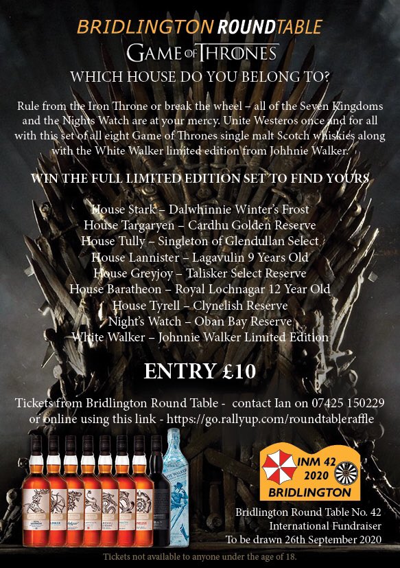 BridTable's tweet image. ✅ TICKETS ONLY £10 and you will be entered into the raffle, drawn on the 26th September 2020 to win this exclusive prize. 

*Must be 18 or older to participate*

🎉ENTER HERE: 
go.rallyup.com/roundtableraff…