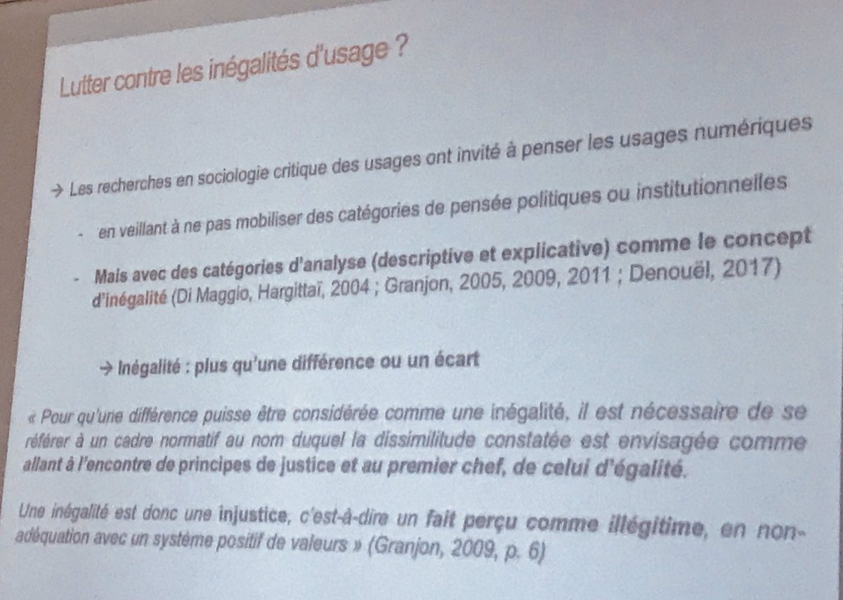 MasterTEF_R2's tweet photo. Inégalités d’usage #NumeriPro2019 https://t.co/0hkmB7kqZM