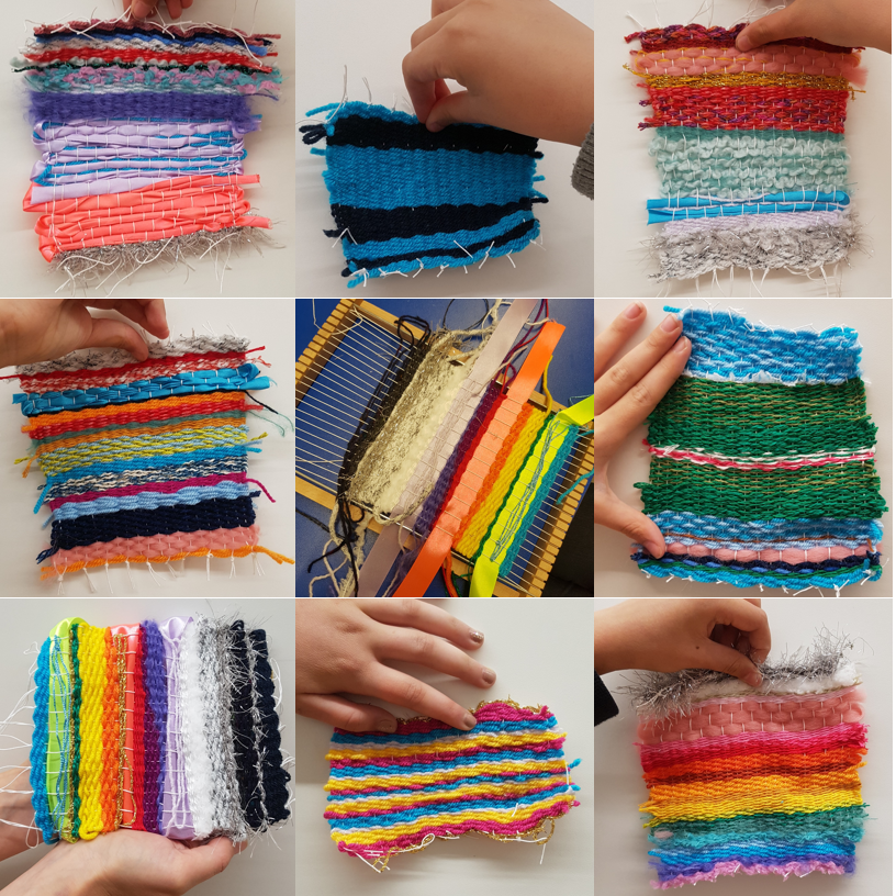 MadeInKirky's tweet photo. Some of the fab weavings from yesterday's workshop with Amy Bond Woven Textiles ! Watch this space for more opportunities! #loveheritage #heritagecrafts #MadeInKirkintilloch Kirkintilloch Town Hall EDLC-Culture https://t.co/NZkI5BJop2