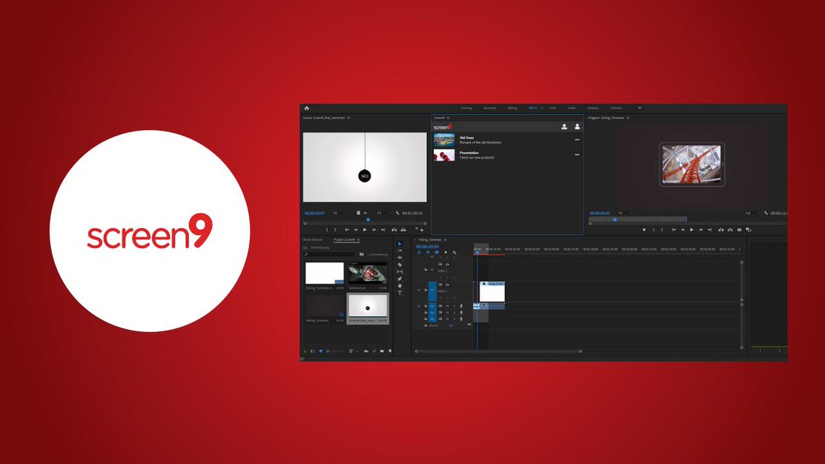 Screen9Official's tweet photo. Adobe Premiere Pro plugin released today https://t.co/b6Tz8P4TvO https://t.co/VBTmuclR5F