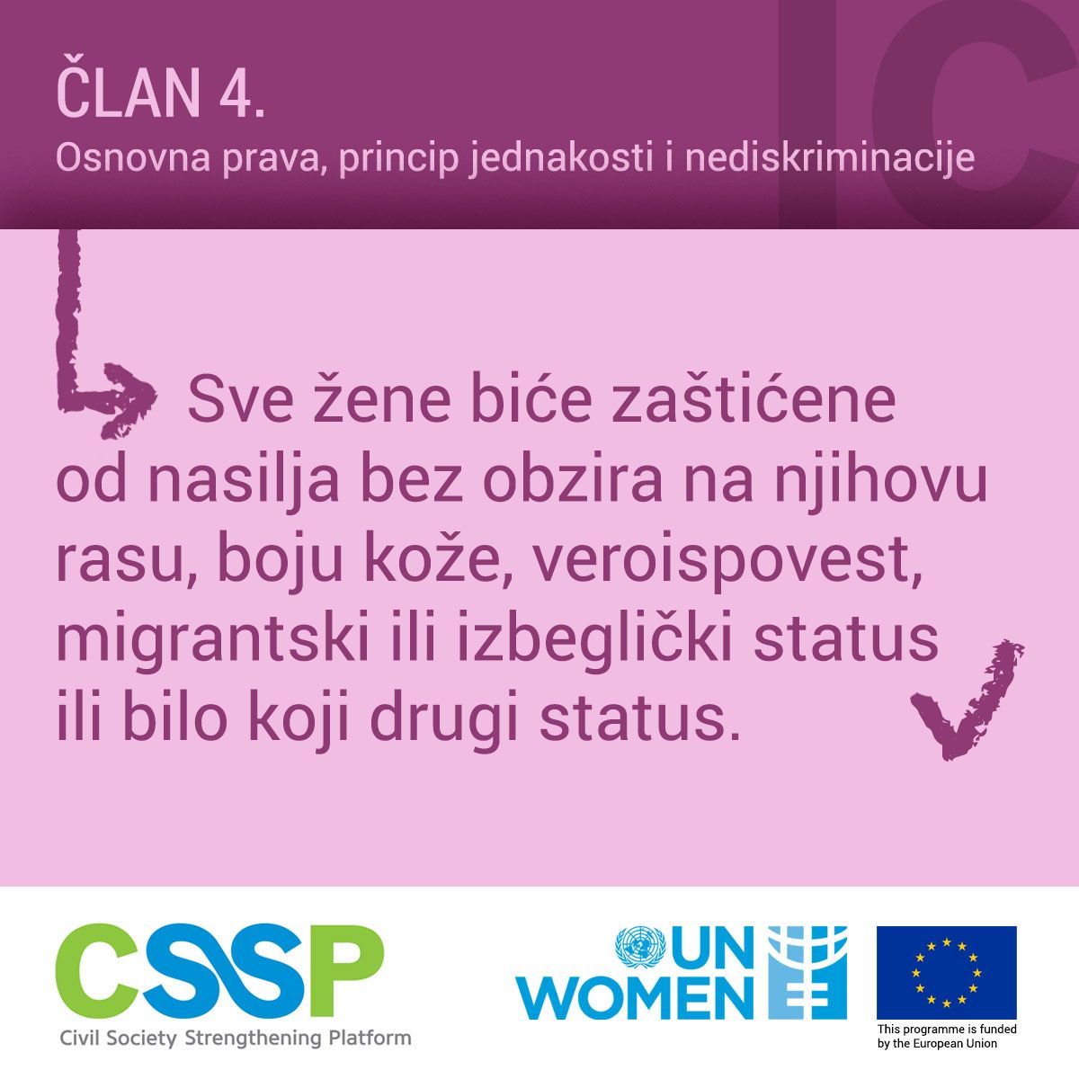 FenomenaORG's tweet photo. Istanbulskom konvencijom posebno se naglašava da bilo koja žena, bez obzira na njen društveni status, ima pravo da bude zaštićena od nasilja.
#CSSPstrongtogether #CSSPagainstVAWG #changingmindstoendVAW #SayNoStopVAW https://t.co/Jj81X6PctZ