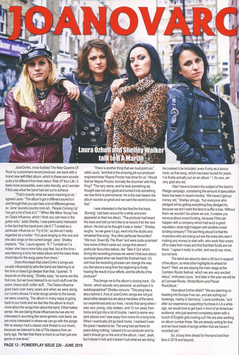 Fantastic Album Review &amp; Interview in the June edition <a href="/Powerplaymag/">POWERPLAY</a> On sale <a href="/WHSmith/">WHSmith</a> 🤟 ❤️ <a href="/Peter_Noble/">Peter Noble</a> @HTTrecords @WayneProDrums <a href="/LauraOzholl/">Laura Ozholl</a> <a href="/DebsWildish/">Debs Wildish</a>