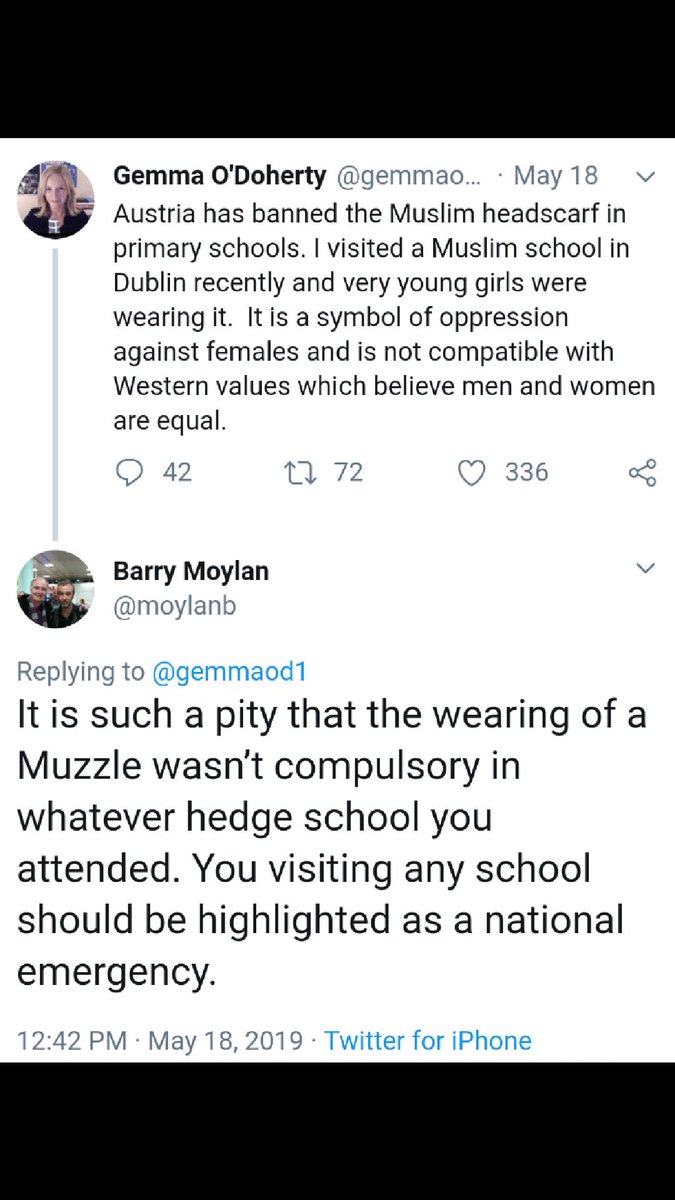 I'll leave the last word on this to Mr. Barry Moylan -whoever he is- showing some Irish banter and how most Irish people feel abut racists in this beautiful reply.