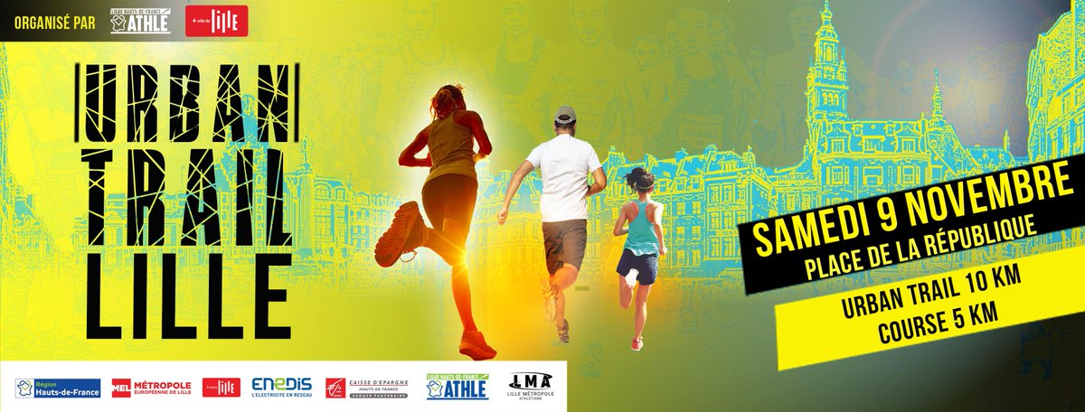 LigueHDFA's tweet photo. 📌 Vous faites quoi le 9 novembre prochain ? 
Rdz-vs à @Lillemaville pour l'Urban Trail 10km et 5km officiel ! 
Tout sur https://t.co/j5m1xyQxwh 
Ambiance et surprises garanties ! 🏃‍♀️🚶‍♂️🏦⛪️
@hautsdefrance @MEL_Lille @CEHDF @LMAthletisme @enedis_npdc #run #culture #marche @SportHdf https://t.co/jIORic7dgi