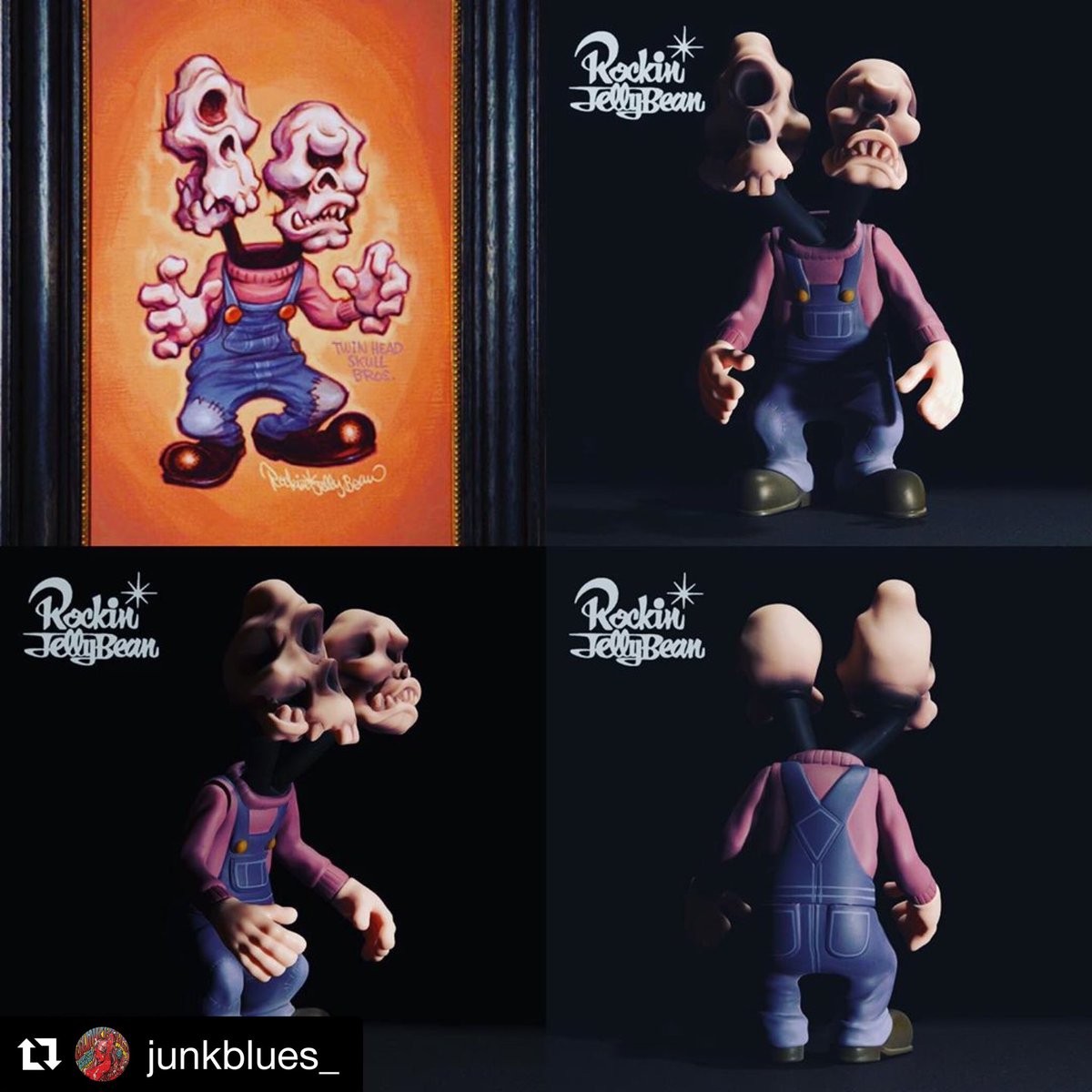 junkblues3's tweet image. 【Rockin’ Jelly Bean】New‼️
”TWIN HEAD" SOFT VINYL TOY -Full Color Version- ¥12960
新作入荷‼️お店在庫即完売してしまいましたが、在庫あればお取寄せ🆗‼︎
お問い合わせくださいませ♪
#TWINHEAD #ソフビ #RJB #JUNKBLUES #EROSTIKA