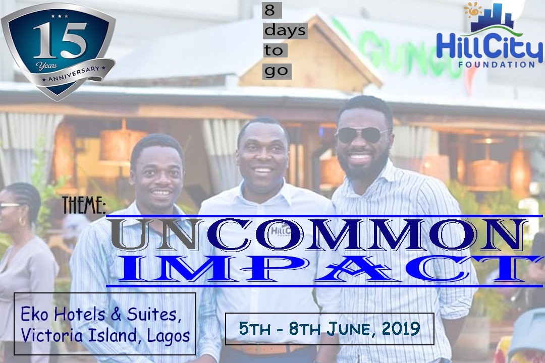 HCF_NG's tweet photo. 8 days to go guys!
#HCF15Anniversary
#UncommonImpact
#AddingValueToLives https://t.co/r5kcONfDRz