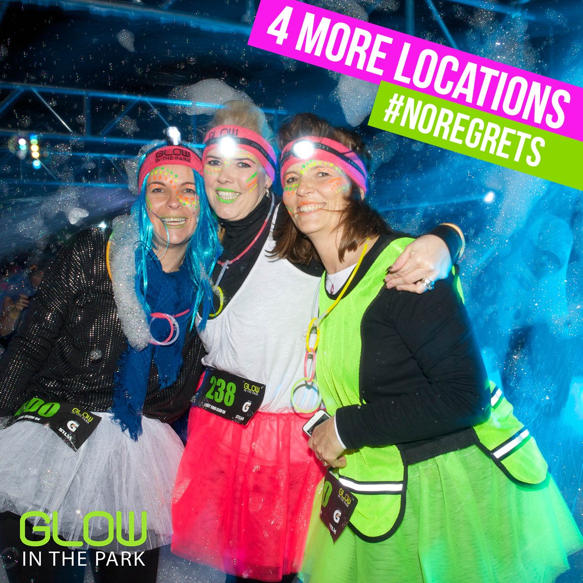 4 more chances to do something amazing!! #getyourglowon at one of the 4 events left in 2019... LONDON, LONGLEAT, MANCHESTER &amp; EXETER. Book now and have #noregrets
.
glowinthepark.co.uk/pages/location… 
.
.
#dosomethingamazing #makeadifference #run #funrun #runner #5k #glowinthepark