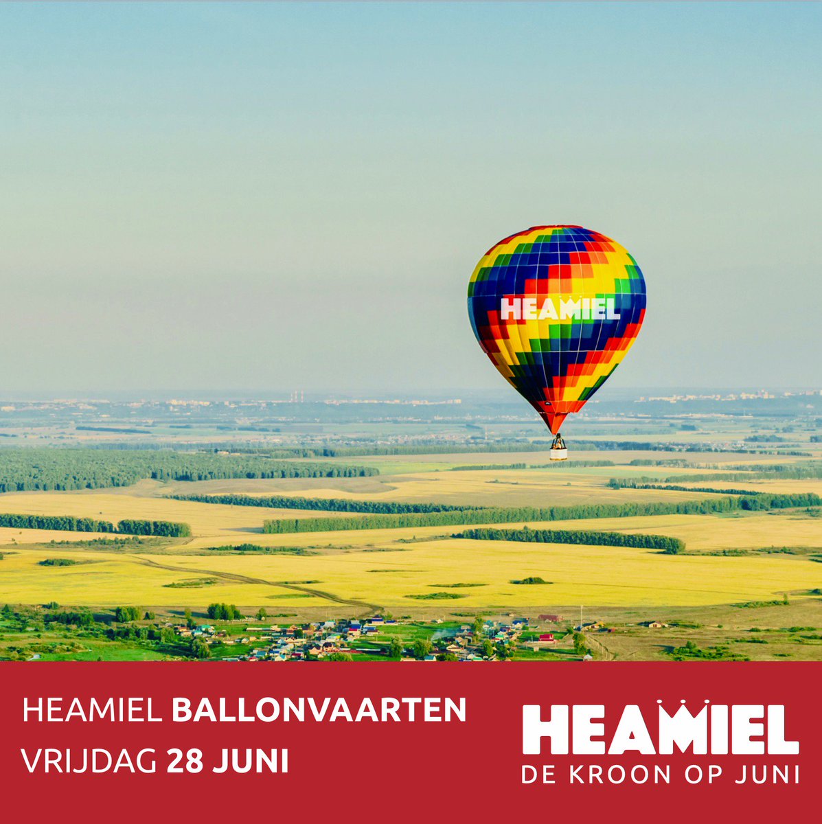 Beleef Bolsward en het Heamiel op een unieke manier!!

Tijdens de Heamieldagen 2019 organiseren we samen met het Noordelijk Ballonvaartcentrum speciale ballonvaarten boven onze mooie stad.

heamiel.nl/ballonvaart-bo…