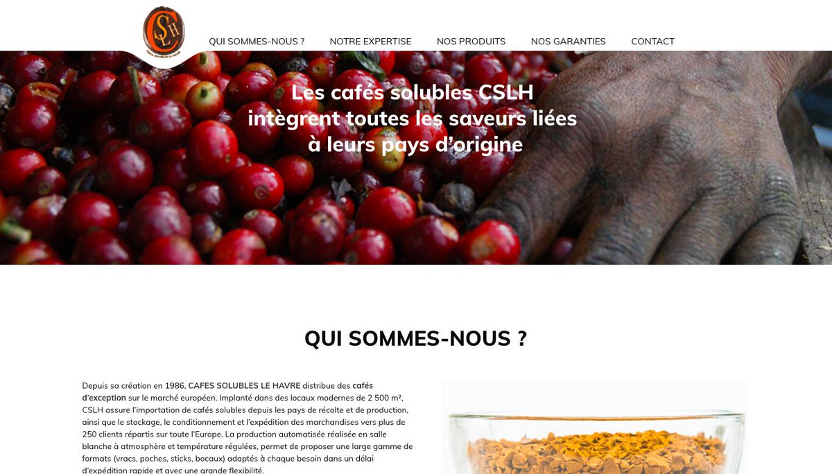 BDSA est ravi d'avoir accompagné CSLH dans la création de leur #sitecorporate. 
CSLH, le partenaire des professionnels à la recherche de café d'exception. 
Plus d'informations sur leur site by #BDSA : cafesolubles-lh.com.