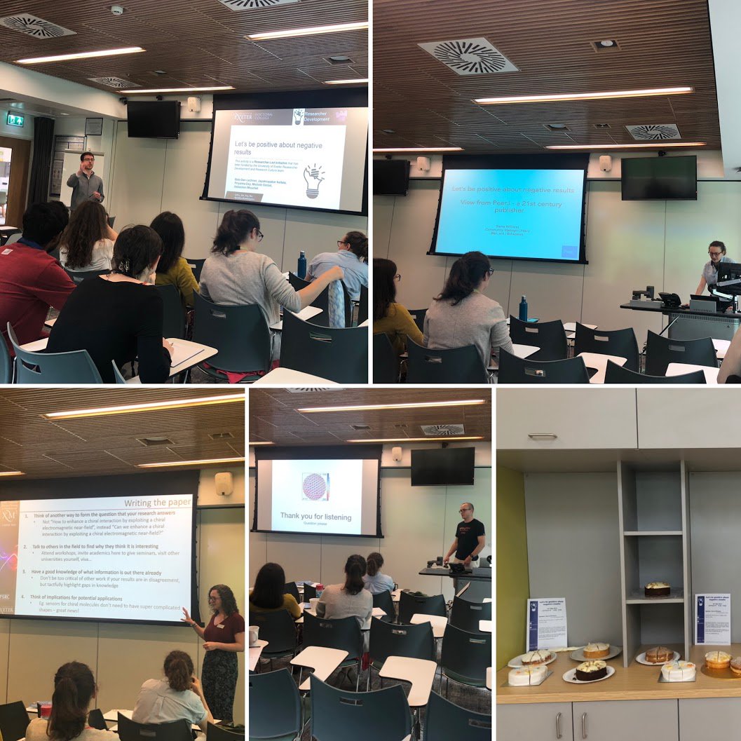 Another #successful #Positiveaboutnegtiversults event. We discussed how to go about #publishing #negativeresults and how robust design of experiments are crucial. Thanks to @sn_will from <a href="/PeerJ/">Peer Jochems</a> and our other speakers from <a href="/XM2_CDT/">Centre for Metamaterial Research and Innovation</a> <a href="/UofE_Research/">Research at Exeter</a>