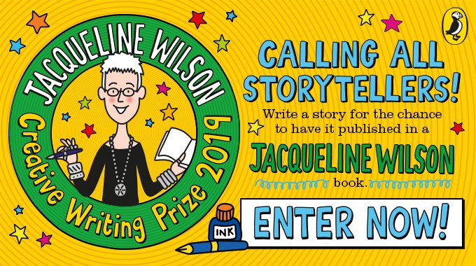 The Jacqueline Wilson Creative Writing Prize is looking for budding young writers! One lucky winner will have their story published in a Jacqueline Wilson book: jacquelinewilson.co.uk/creativewritin…