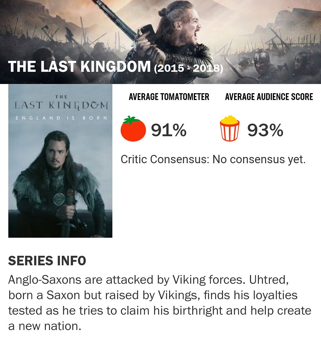 SIKcretW (@sikcretw) on Twitter photo 91% on #rottentomatoes Arselings!! This is the show to watch right now! ⚔️❤️ #TheLastKingdom #Netflix #Uhtred #AlexanderDreymon #TLKTV #Vikings #TopTVShow #BestSeries #BestShow #arselingsforlife <a href="/TheLastKingdom/">The Last Kingdom</a> <a href="/netflix/">Netflix</a> <a href="/TLKTV/">The Last Kingdom - TLKTV</a> <a href="/Carnival_Films/">Carnival Films</a> 91% on #rottentomatoes Arselings!! This is the show to watch right now! ⚔️❤️ #TheLastKingdom #Netflix #Uhtred #AlexanderDreymon #TLKTV #Vikings #TopTVShow #BestSeries #BestShow #arselingsforlife <a href="/TheLastKingdom/">The Last Kingdom</a> <a href="/netflix/">Netflix</a> <a href="/TLKTV/">The Last Kingdom - TLKTV</a> <a href="/Carnival_Films/">Carnival Films</a>