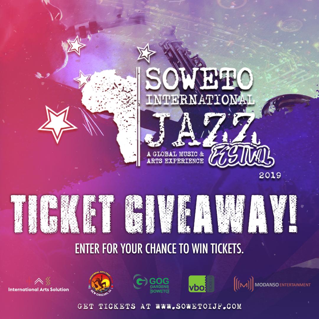JazzSoweto's tweet photo. Claim Your Free Ticket! 

Retweet and tag a friend, the both of you could stand a chance to WIN A FREE TICKET!
#sijf2019 https://t.co/xScj6Eb1a4