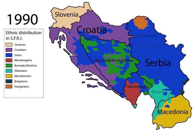 Этническая карта бывшей югославии