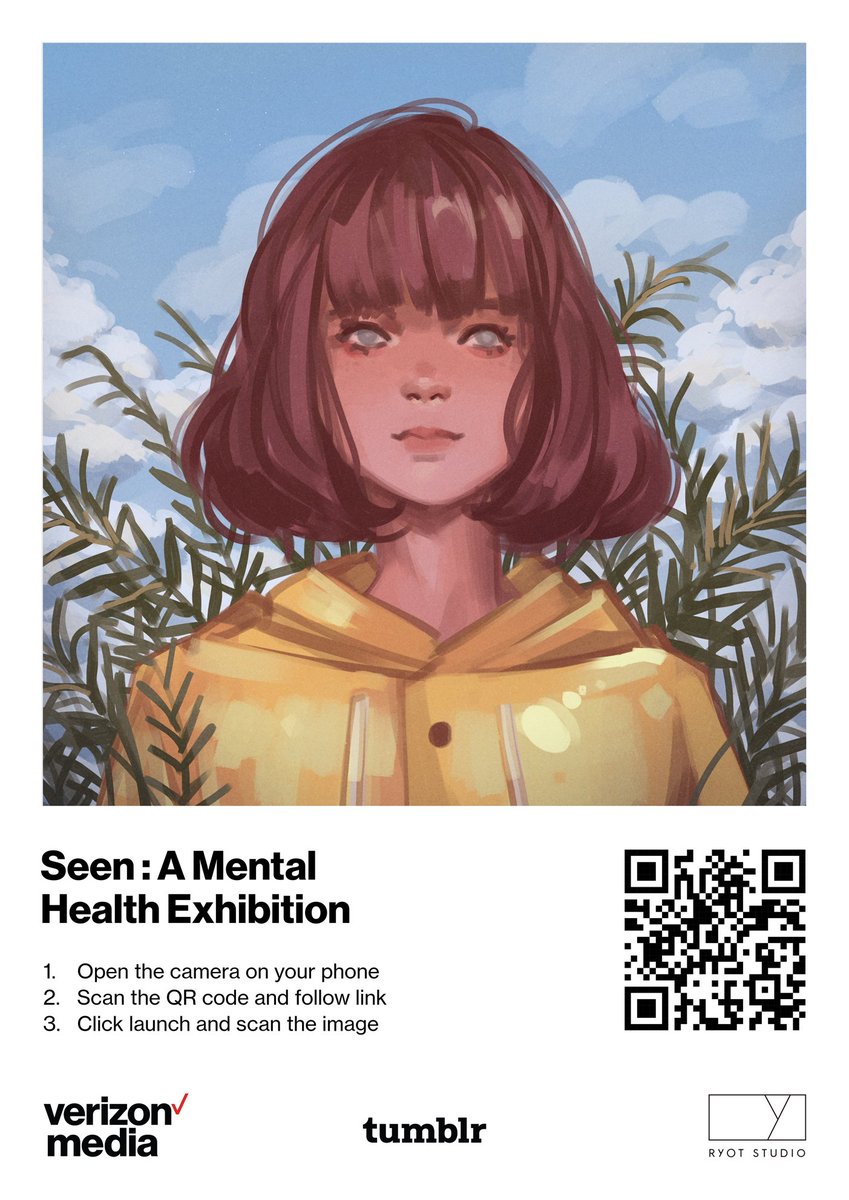 Lobna8's tweet photo. #AR for a cause. Last week of #MentalHealthAwarenessMonth. Open the image on your laptop, follow the 3 point instructions with your phone. Watch the image change! (No special apps or QR code readers needed) https://t.co/PbDLvTZ5fh
