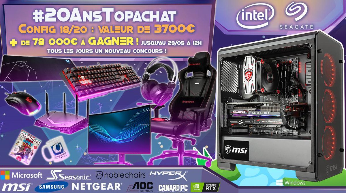 TopAchat's tweet image. #20AnsTopAchat #Config18

3700 € de matos à gagner ! 🔥

A vos #RT !