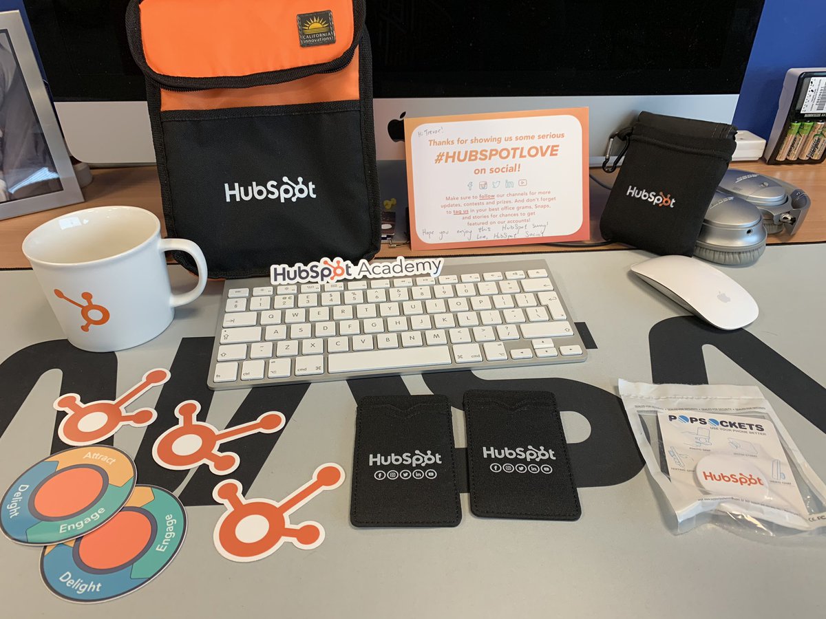 TrevKillick's tweet image. Who doesn’t love #swag thanks @HubSpot #HubspotLove