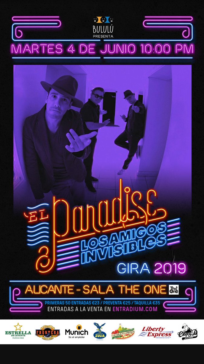 murzyx's tweet photo. Ya falta solo una semana para el gran concierto en #Alicante, se vino la #gozadera de los @amigosinvisibles https://t.co/sp8t9znIaY