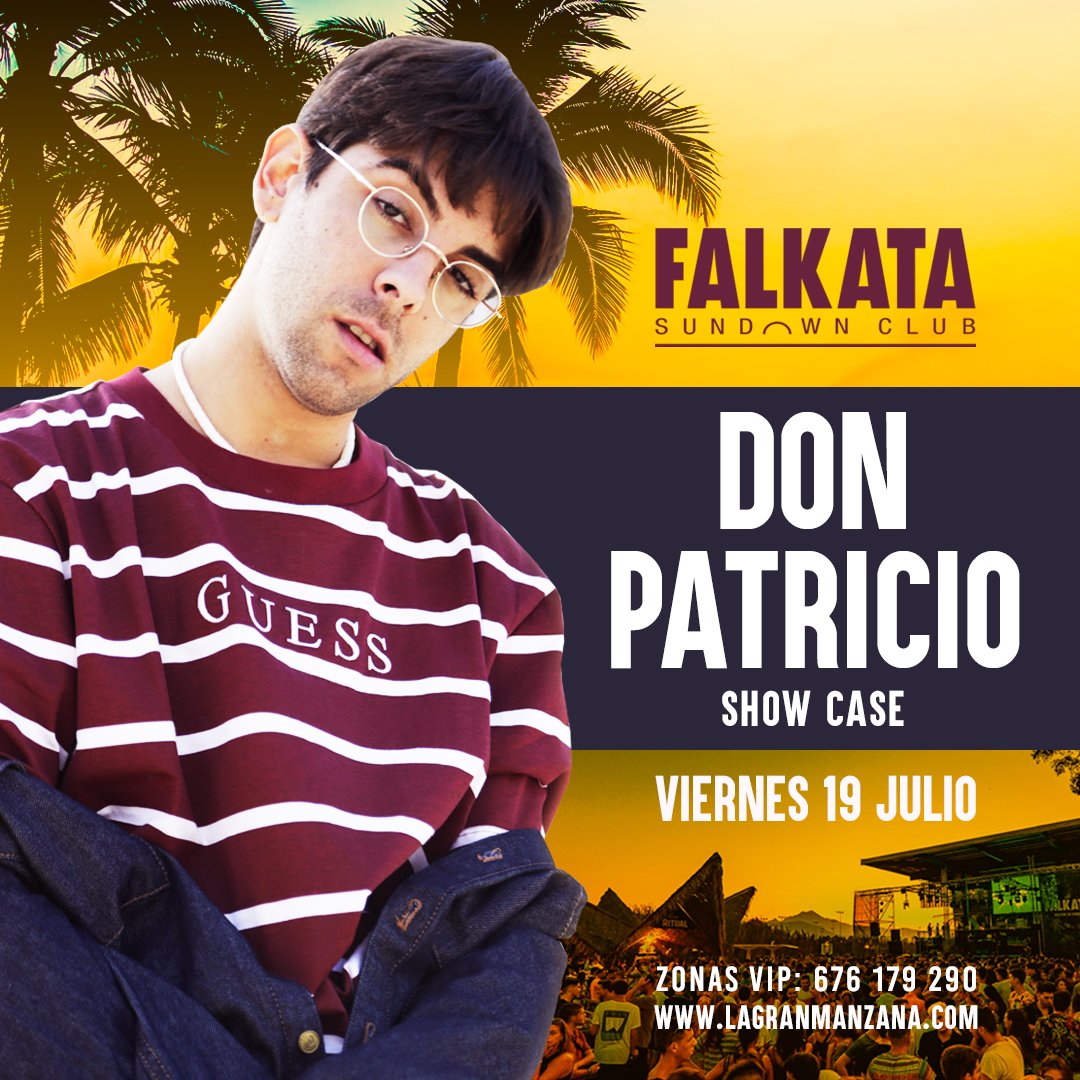¡Don Patricio nos encanta y lo sabe! 👉👅
El 19 de julio recibimos en Falkata al rapero canario que está revolucionando el panorama musical. 

#Falkata #Playa #Gandia #Valencia
#LaGranManzana
