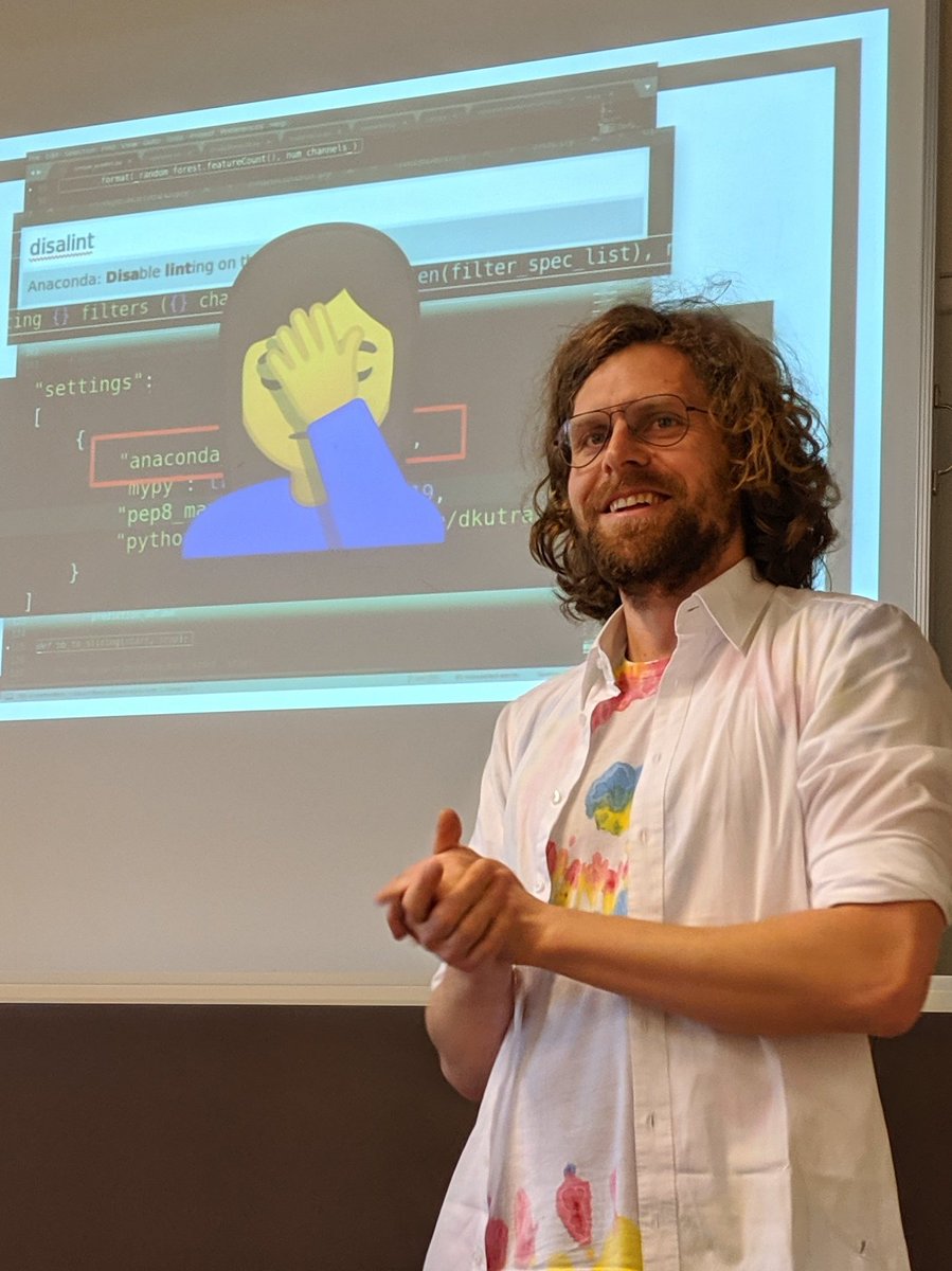 Steffen_RXTX's tweet photo. Dominik's Lightning-talk at the IAL-Uppsala hackathon. Once you lint with black you will never go back. https://t.co/oz4Z4EOQ77
