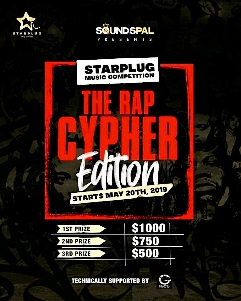 soundspal's tweet photo. The Soundspal/Starplug Music Competition #StarPlugCypher is still up and running, and guyz are killing tha beat. What are you still waiting for logon with the link on our bio, Register, Download, Record and Upload to win $1000, $750 and $500. https://t.co/acj83KhCz5