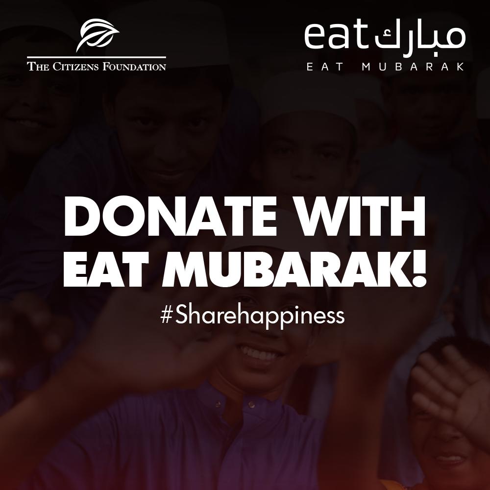 TCFPak's tweet photo. Eat Mubarak and The Citizens Foundation partner to empower dreams! Download the Eat Mubarak app and donate towards educating the less privileged children of Pakistan! #EmpowerADream #Sharehappiness
@EatMubarak_Pk https://t.co/9uuN8NmOM6