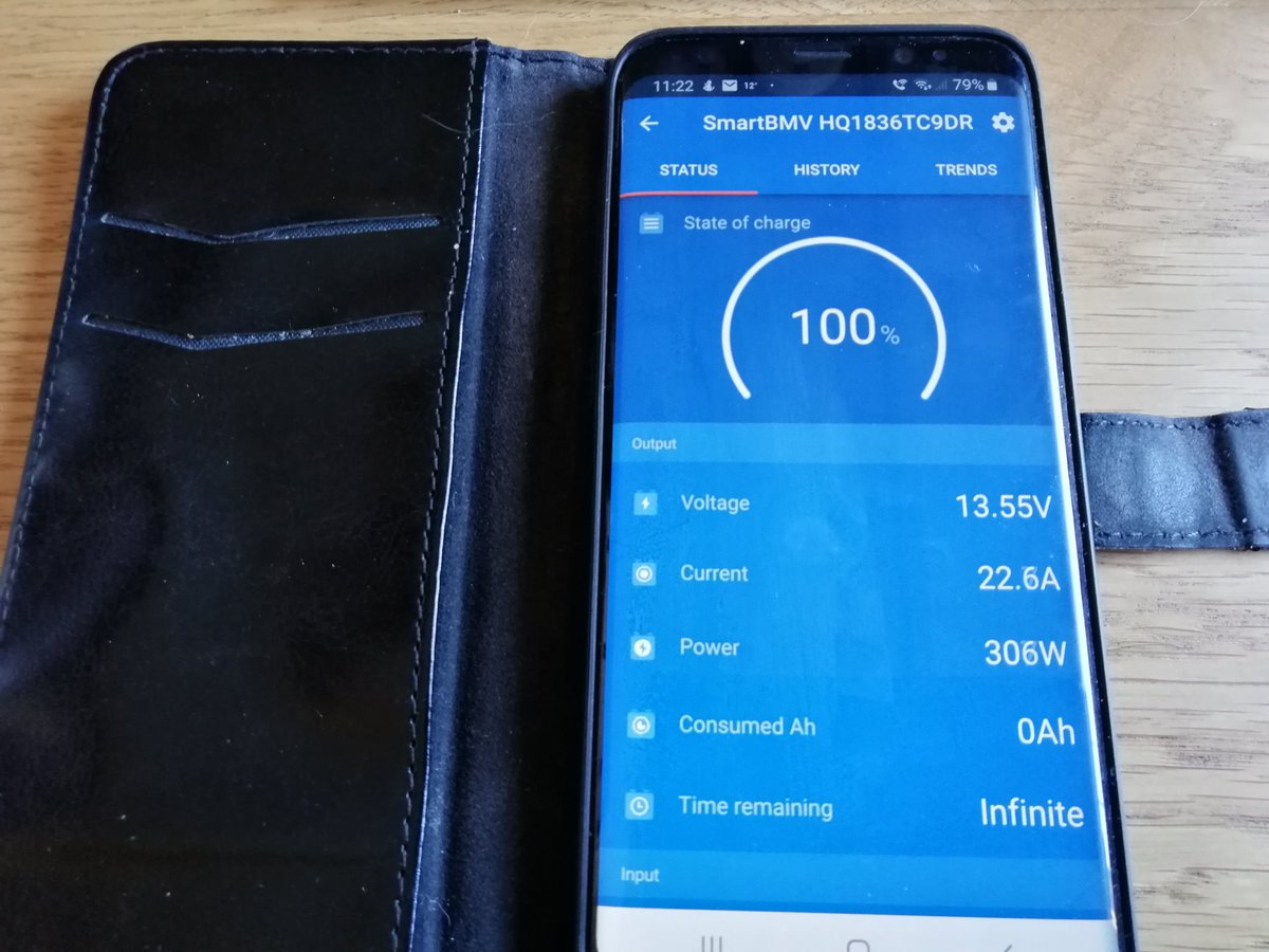 MarkLastMiner's tweet photo. Big thanks to @WoodhamEng for taking time out from helping @BickerBoats at Crick show to come to my boat moored near Yelvertoft to install  new Victron Battery Monitor.
Works well with Victron MPPT Solar to give real time information to  @Victron_Energy app on your phone 😊📱👍 https://t.co/giQ0CwkMMJ