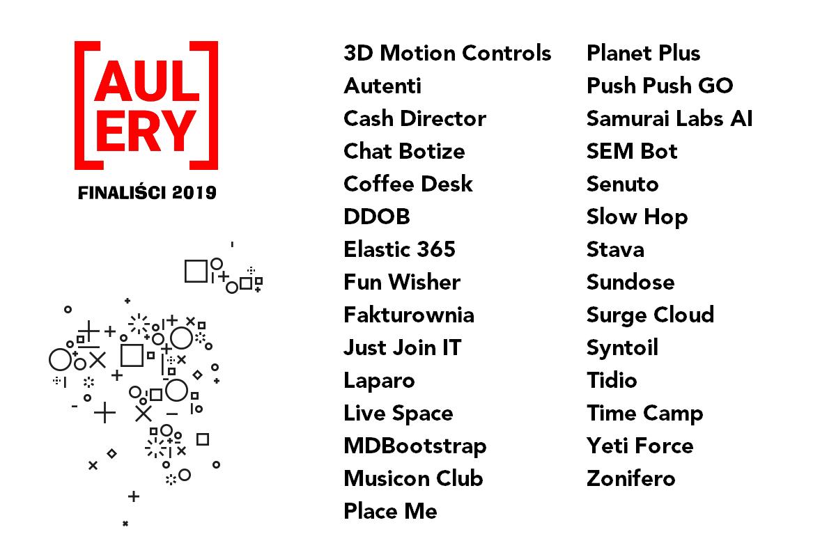 Do konkursu <a href="/Aulery_Awards/">Aulery</a> 2019 zgłosiło się 130 firm. W finale powalczy dwadzieścia dziewięć. Gratulujemy wszystkim biorącym udział i zapraszamy finalistów 6 czerwca na galę konkursu! Szczegóły otrzymacie w mailach.

GRATULACJE!