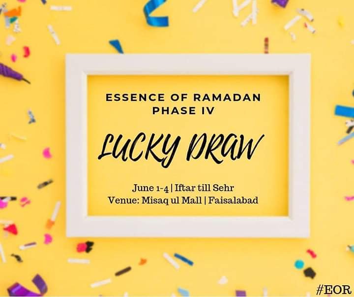 eor_19's tweet photo. “Luck favours those who come prepared”
#Eor #FourthPhase #ThemisTech #FirstEverMela #BeReadyFaisalabad #ramzanmela #Melafaisalabad #ramzanoffers #MisaqUlMall #Faisalabad #lifestylefestival #familyfestival #LuckyDraw https://t.co/7B248SeK3n