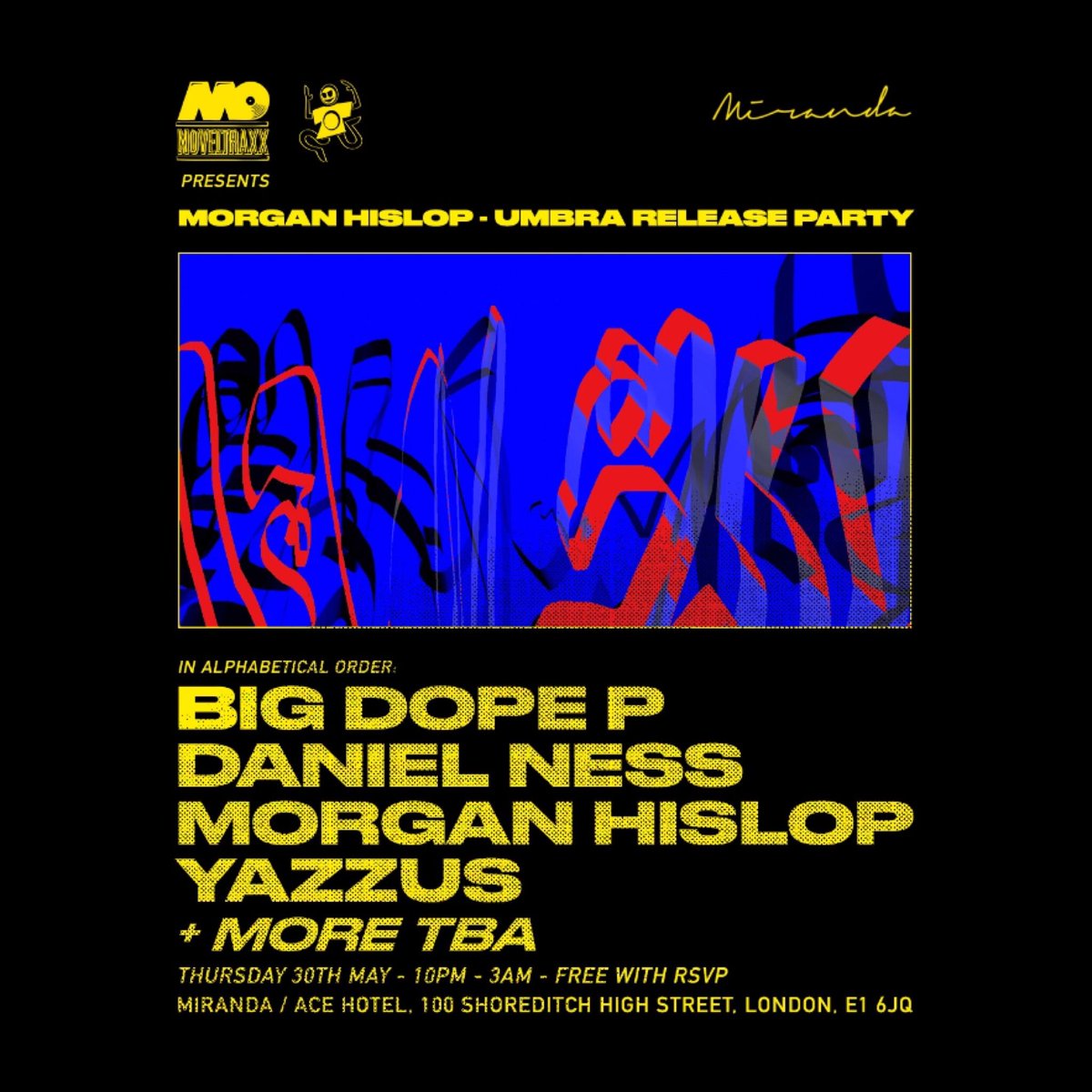Thu 30 May — @movetraxx hosts the release party for <a href="/morgan_hislop/">@morganhislop.bsky.social 👈🏼</a>'s 'Umbra' described by @clashmagazine as "a bubbling piece of future-facing electronics." Joined by Moveltraxx family and friends <a href="/BigDopeP/">BIG DOPE P</a> <a href="/danielnessmusic/">daniel ness</a> @yazzuss and more TBA.