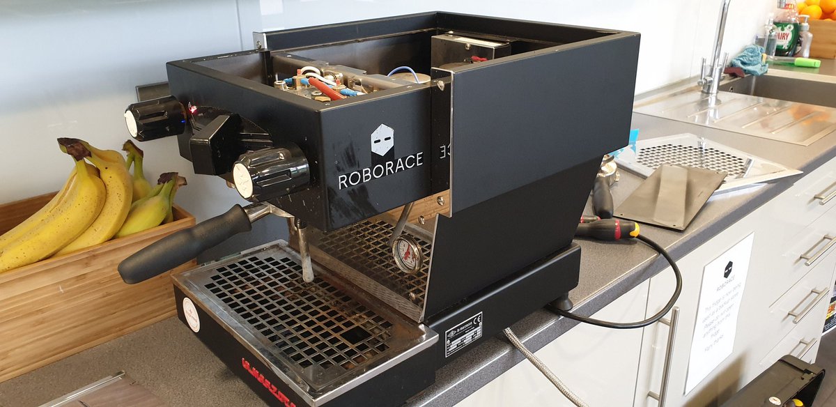 EstechCoffee's tweet photo. Linea mini @roborace anti vac valve replaced. Amazing place and people. Always a pleasure.
#lamarzocco #electriccars #Motorsport #lineamini https://t.co/efbpleLFUN