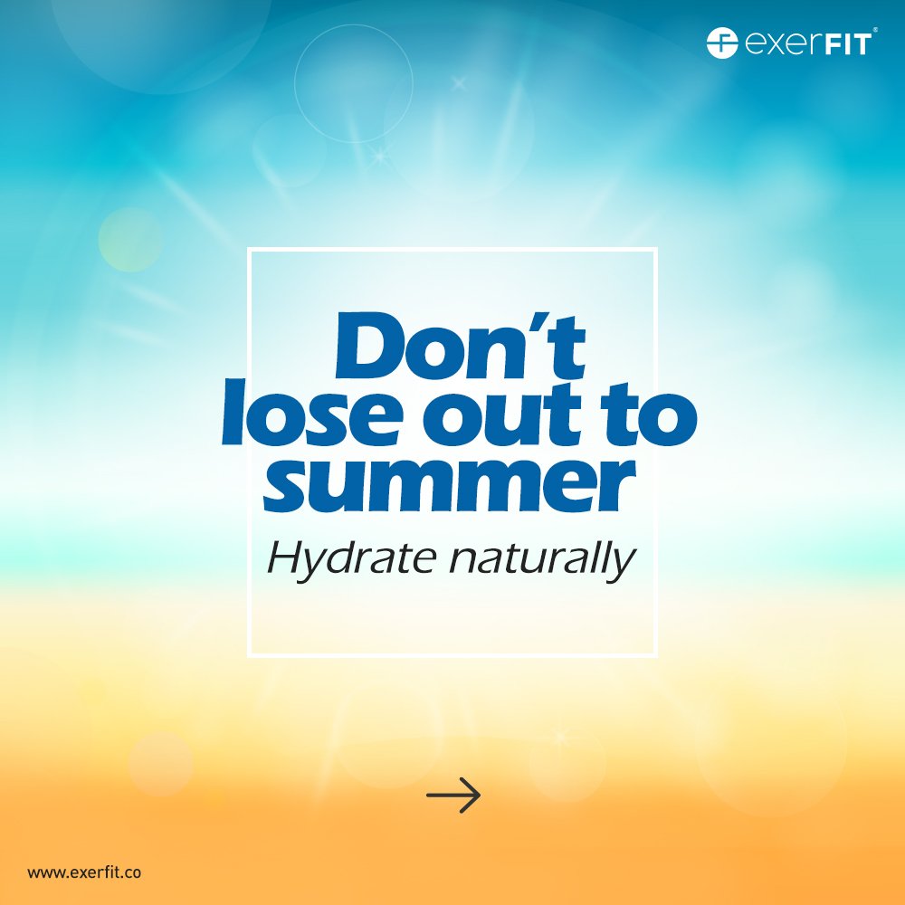 ExerFitWellness's tweet photo. As the heat rises this summer, you’ll need to pay close attention to one important aspect of your health: your hydration. #TurnDownSummer in the right and natural way.
#exerFIT #BeMoreDoMore #Sports #Healthy #Nutrition #Food #FoodIsFuel #HealthyBody #HealthyMind #Fit #Healthy https://t.co/rZ7apKPyIu
