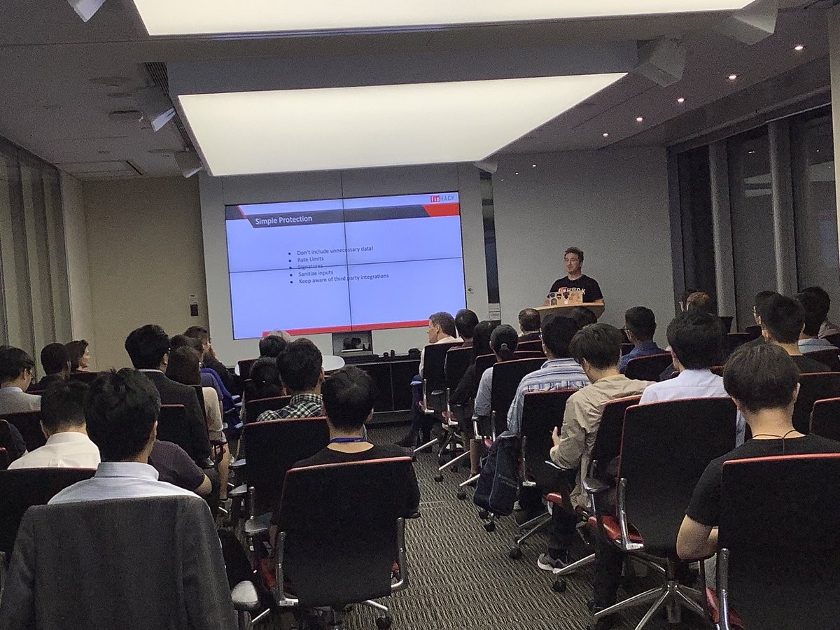 whub_io's tweet image. Some simple ideas for protection:

1. Don’t include unnecessary data
2. Rate Limits
3. Signatures
4. Sanitize inputs
5. Keep aware of third party integrations 
#FinHack #FinTech #HongKong