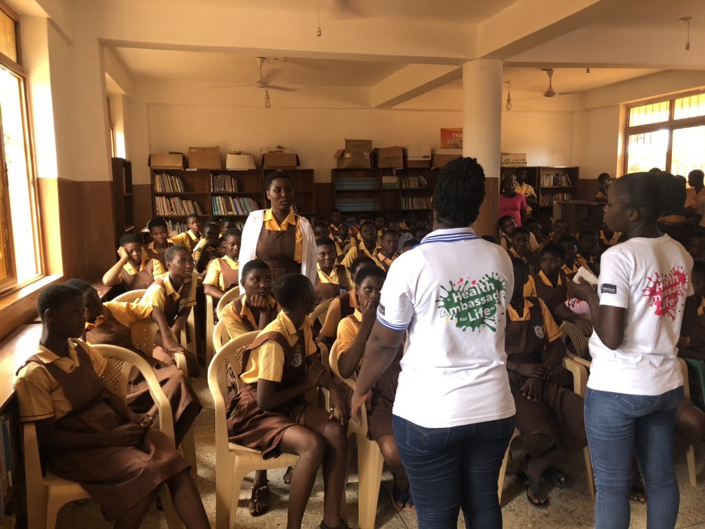 STRedDays's tweet photo. We are also glad to have Sylvia and Theodorah from Mamobi General Hospital - Adolescent Health Unit, to assist the young ones with vital knowledge on menstruation
@cmghana @MHDay28May @Smoooth_Chat @londonna99
#MHD19 #MHD2019 #SaveTheRedDays #ItsTimeForAction #MenstrualHygiene https://t.co/pBTJMgt5TO
