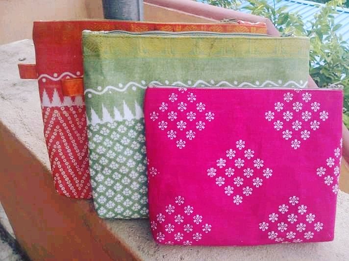 vraykhaa's tweet photo. Pouches From Leftover Cloths https://t.co/sQI810fxfL