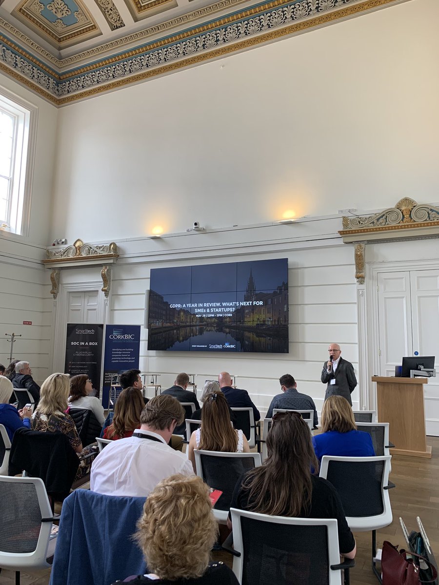 ralucasaceanu's tweet photo. It’s a full house today at our #GDPR Year in Review event, looking forward to hearing from @Smarttech01 @jan_cahoon https://t.co/ZYxB930Pfo