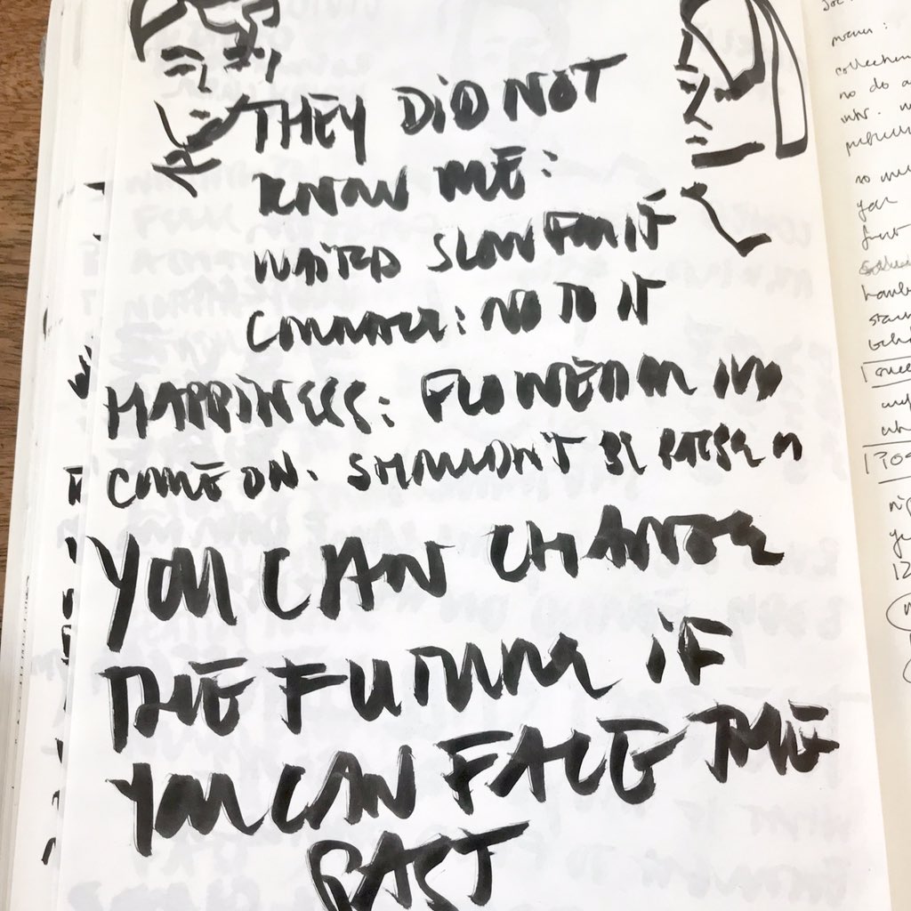 Evalyn7's tweet photo. Still moved by @S_Wordsmith performance  of her amazing #poetry cycle #Tracks &amp; the hope I found in the line: ‘You can change the future if you face the past’ https://t.co/bd5zCcU4Df