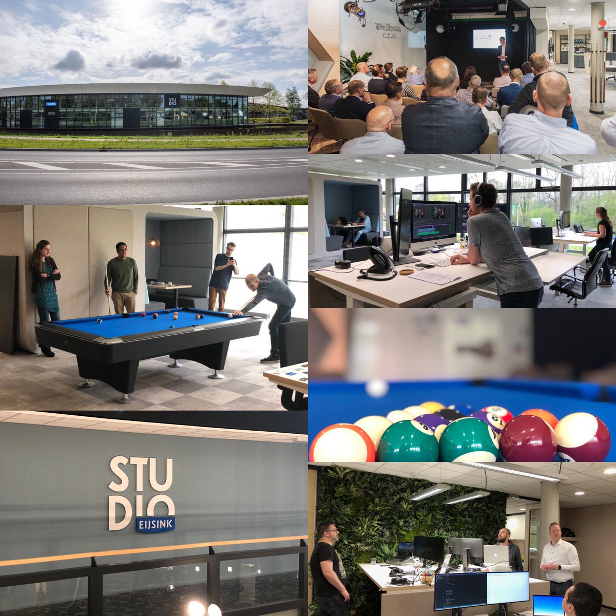 Gisteravond was de Commerciële Club Oostellingwerf een van de eerste bezoekers van onze splinternieuwe vestiging in Oosterwolde: Studio Eijsink! Een creatieve plek waar alle online vraagstukken opgelost worden... Nieuwsgierig? Of ook gewoon even de pooltafel testen? Welkom! 🎱