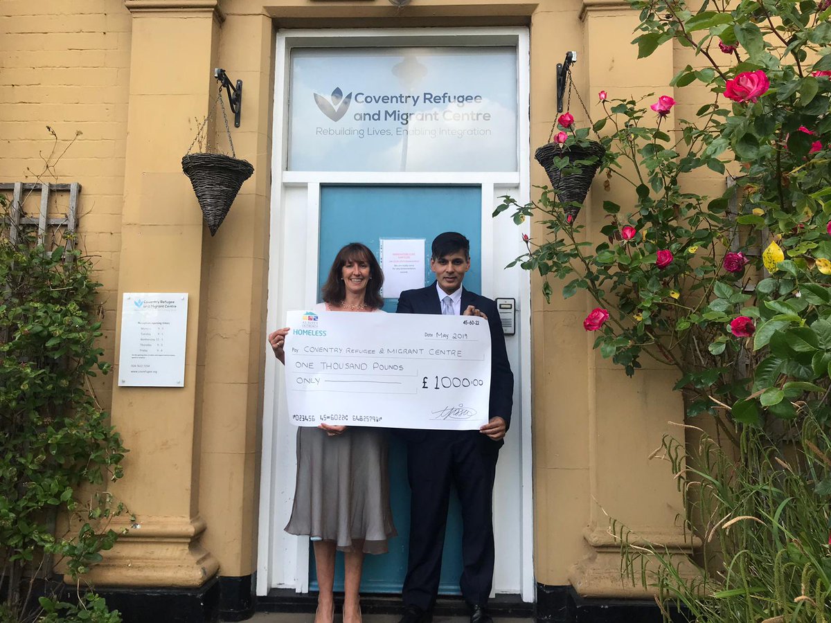 CRMCCov's tweet photo. Big thank you to As Suffa for the generous donation to our destitution fund. @Suffaas @AsSuffaProject https://t.co/BUKrt8JjpE