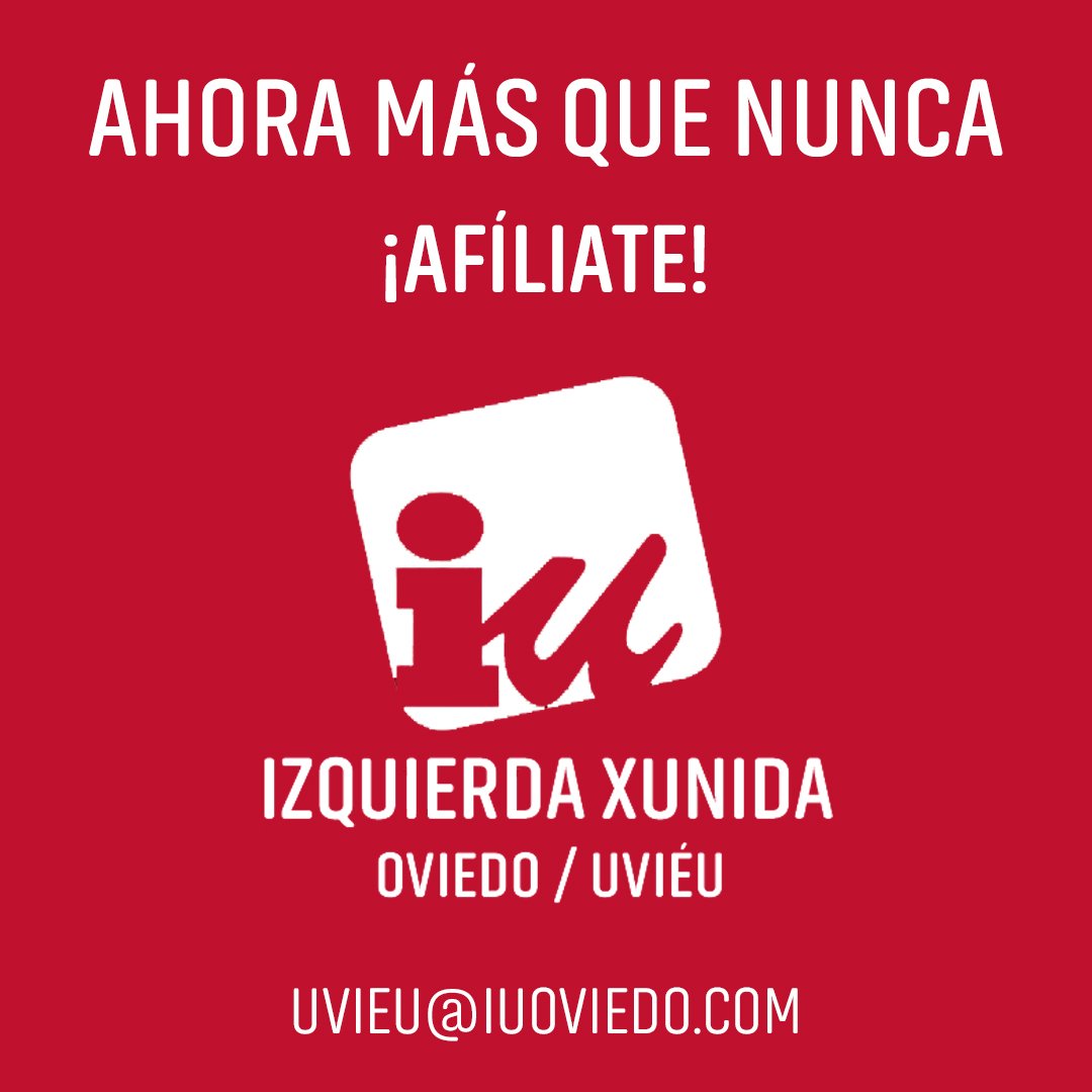 iu_oviedo's tweet photo. ‼️‼️Muchas y muchos nos estáis escribiendo, visitando en el grupo municipal, llamando... así que os animamos a dar el paso y formar parte de este proyecto que sabremos volver a llenar de fuerza de manera colectiva. 

No lo dudes. Ahora más que nunca, ven a Izquierda Unida. ✊🚩 https://t.co/8eadE8Sa72