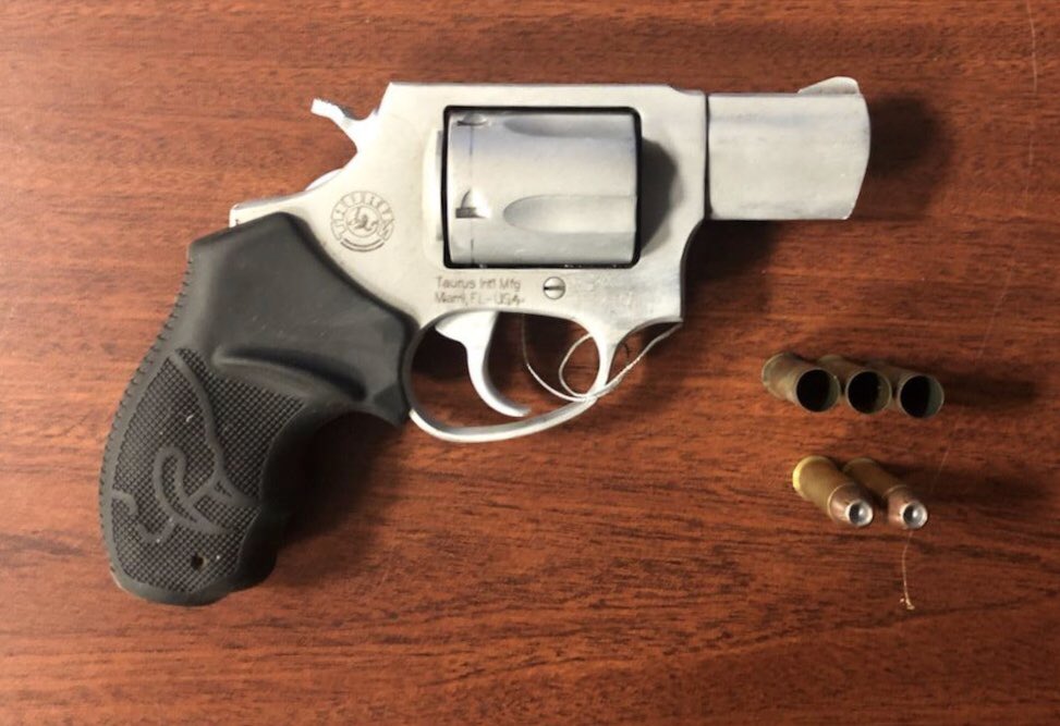 Revolver and bullets.