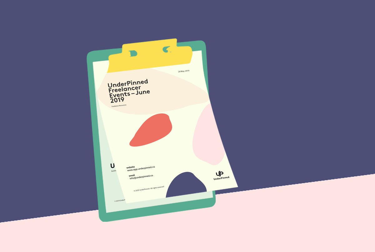 underpinnedapp's tweet photo. 📣Join UnderPinned email list: freelance insights we don’t share anywhere else. 

In today’s email we will be revealing all June’s freelance events to look out for. 
Sign up now, email’s going out at 6pm sharp! 
https://t.co/UznXFhpsxV

#freelanceevents #london https://t.co/94xsV8P17V