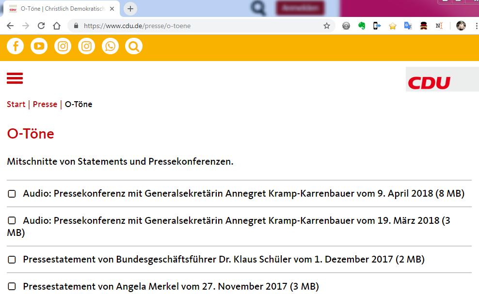 _malta's tweet photo. @akk Sie wundern sich über die junge Generation? Ihre@CDU Seite ist so alt, wie die Zeitungen von vorgwestern, oder hat hier schon Ihre #Zensur eingesetzt? 
Haben Sie bitte den Anstand, und treten Sie nach Ihrer Aussage zurück. #AkkRücktritt #Meinungsmache https://t.co/TEFesXl8Vz