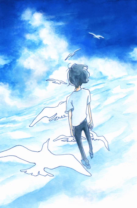 海の幽霊聴きながら描いた。

風薫る 砂浜で また会いましょう 