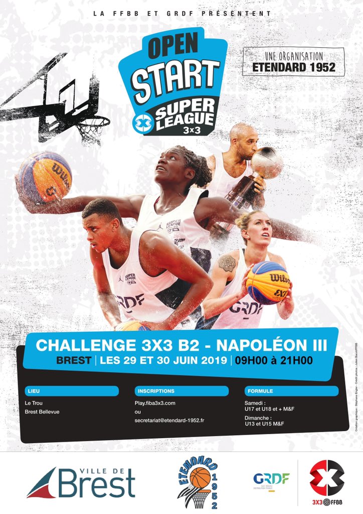 EtendardBrest's tweet photo. 🏀👌💪🚨 Événement 3x3 BREST Bellevue 

BREST - CHALLENGE 3x3 B2 - Napoléon III

Les 29 et 30 Juin prochain, l’ETENDARD 1952 s’empare du Trou à Bellevue pour un tournoi 3x3 extérieur ✌️

⏭ Toutes les informations via le lien suivant : 
https://t.co/e3zJjilMbC https://t.co/5BCud5mD4z