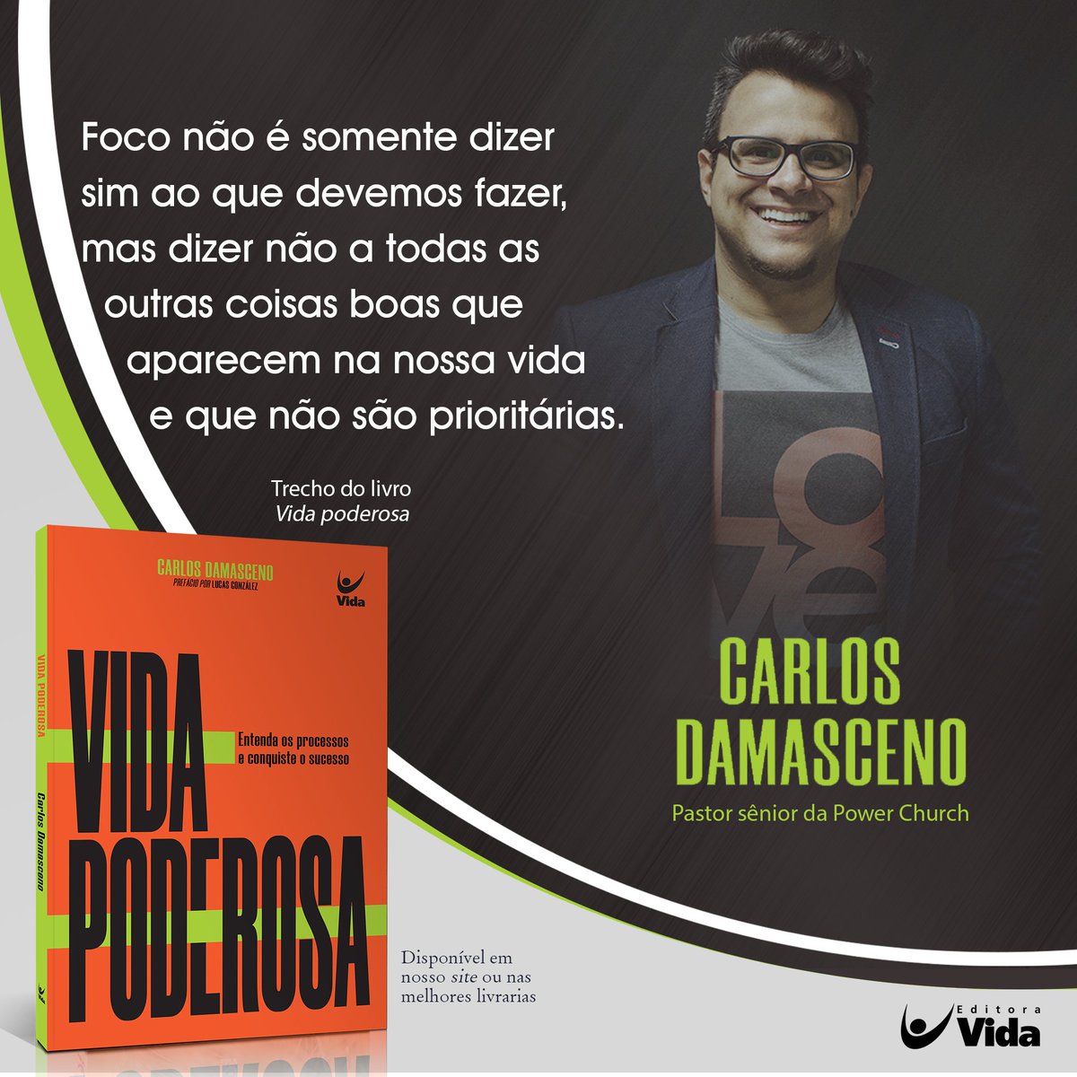 editoravida's tweet photo. Confira esse grande lançamento do Bispo Carlos Damasceno!! E receba o poder para ter uma vida extraordinária!!
Já disponível em https://t.co/ktcO2b7PZF
#Lançamento #EditoraVida #PaixãoPelaPalavra #PowerChurch #Poder #VidaPoderosa #Bispo #CarlosDamasceno #NãoPerca https://t.co/Z4Sb56cilf