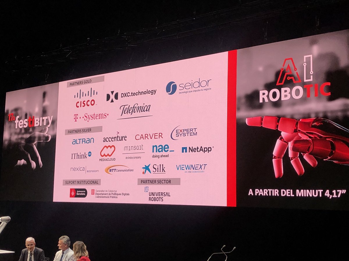 seidor's tweet photo. Donant suport a la 17a edició de @festibity , enguany centrada en AI i robòtica #robotic https://t.co/dibM9Rwn4m