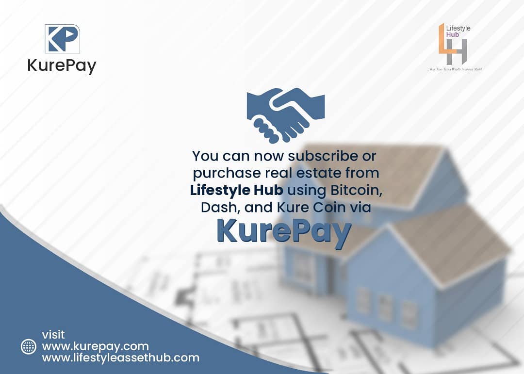 Kurepayofficial's tweet photo. Kurepay partners with LifeStyle Hub to give users the advantage of purchasing real estate with cryptocurrencies
https://t.co/MhvoJ51fKi
#Bitcoin #Ethereum #Dash   #crypto #ewallet
#Kurecoin @bbcafrica @dash
 @cnnafrica  @LifestylehubNg @Techpointdotng @ForbesCrypto @fintech_ng https://t.co/NQA05dFTne